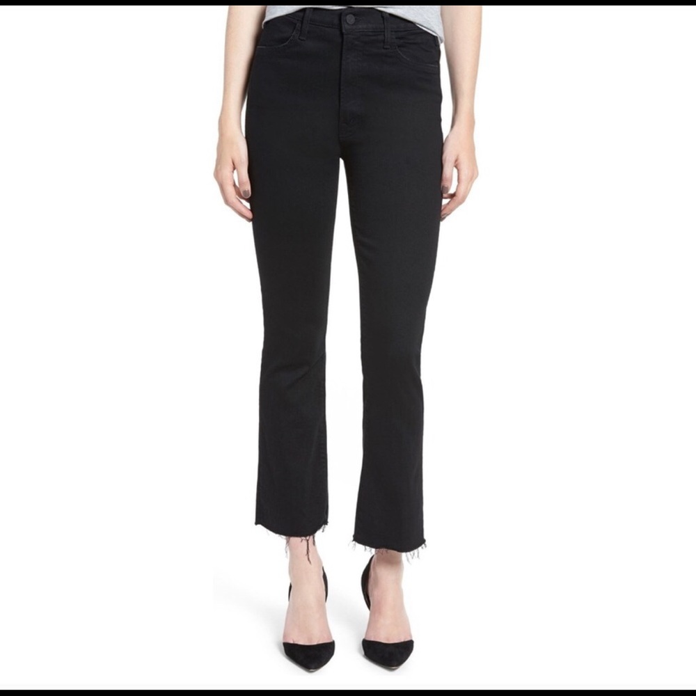 Mother The Hustler Frayed Black Jeans 28 NWOT